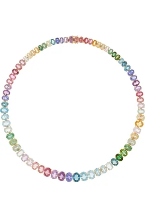 Sauer Riviera 18K Yellow Gold Rainbow Necklace
