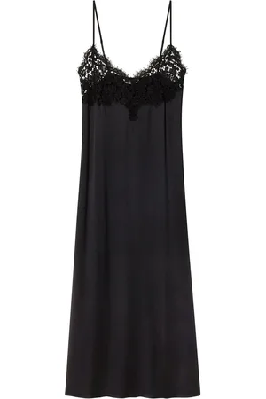 CO Lace Silk Satin Slip Dress