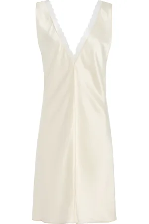 Leset Barb Lace-Trimmed Satin Mini Dress
