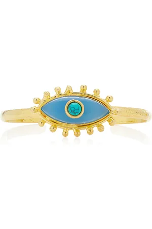 Sylvia Toledano Third Eye 22K -Plated Turquoise Chalcedony Ring