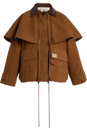 SEA Carolyn Cape-Detailed Cotton Workwear Jacket