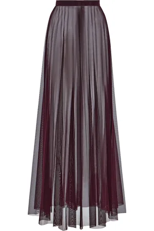 The Frankie Shop Vallen Pleated Mesh Maxi Skirt