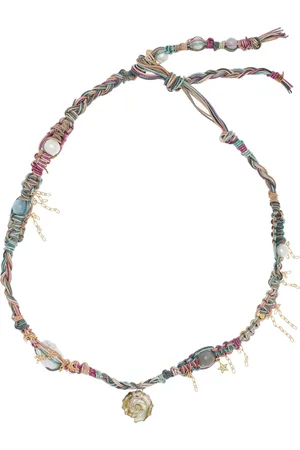 Joie DiGiovanni Mermaid Dreaming Seashell Leather Rockstar Necklace