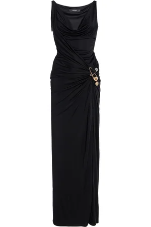 VERSACE Draped Jersey Gown