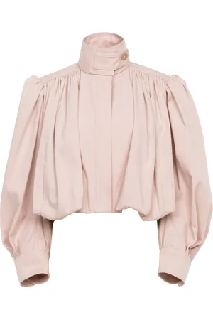 Chloé Puff-Sleeve Cotton Canvas Cropped Jacket