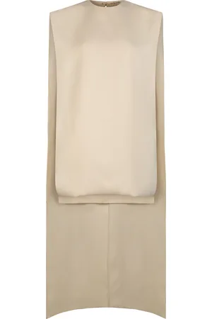 Heirlome Athena Cape-Detailed Draped Silk Mini Dress