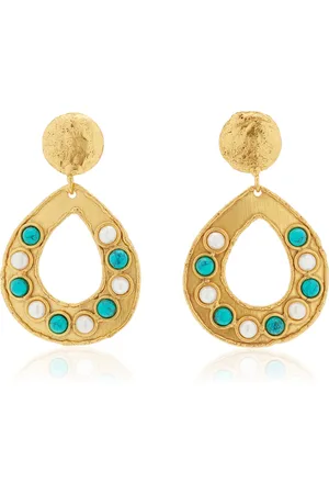 Sylvia Toledano Thalita 22K -Plated Pearl And Turquoise Earrings