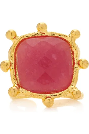 Sylvia Toledano Couddin II 22K -Plated Red Jasper Ring
