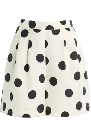 ASCENO Exclusive Riviera Dallas Polka-Dot Silk-Twill Shorts