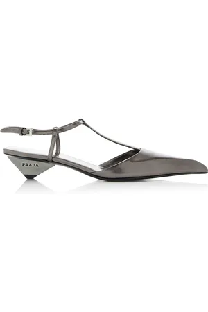 Prada Metallic Leather Pumps