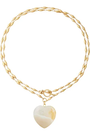 Brinker & Eliza Izzie Agate 24K -Plated Necklace