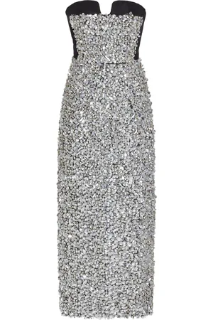 Carolina Herrera Crystal-Embellished Midi Dress