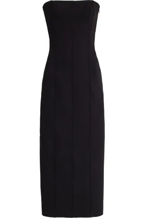The Row Melonia Strapless Scuba Maxi Dress