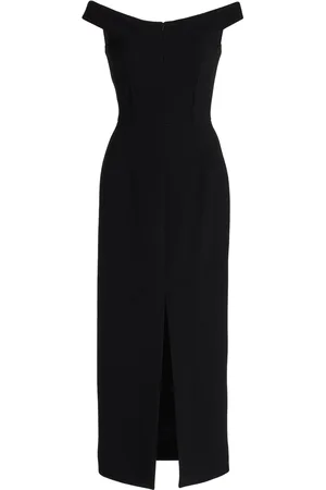 Michael Kors Stretch Bouclé Crepe Off-The-Shoulder Midi Dress