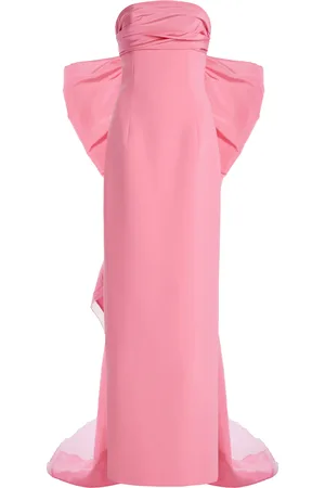 Carolina Herrera Strapless Stretch-Crepe Column Gown