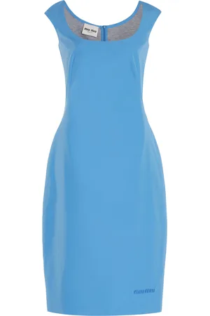 Miu Miu Cotton Poplin Midi Dress