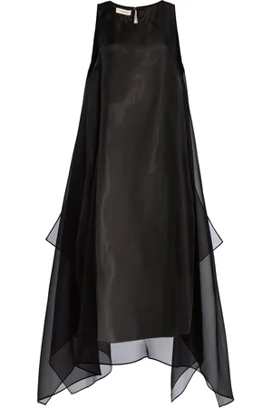 Lafayette 148 Silk Organza Midi Dress