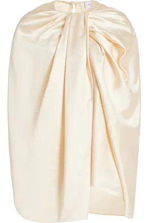 Marina Moscone Twisted Satin Capelet