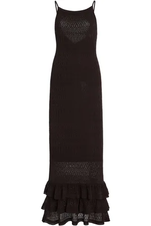 Staud Bliss Ruffled Knit Maxi Dress