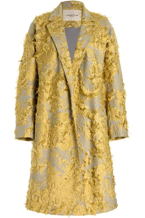 Lafayette 148 Fringed Jacquard Coat