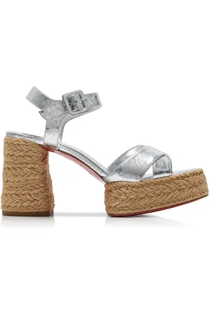 Christian Louboutin Calakala 85mm Metallic Leather Sandals