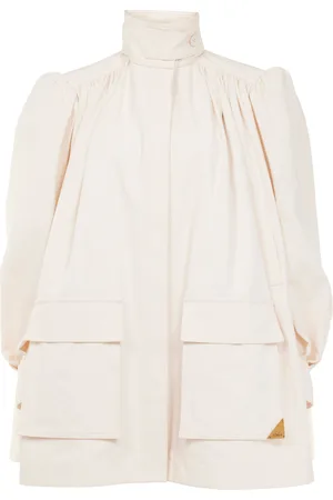 Chloé Puff-Sleeve Cotton Canvas Utility Jacket