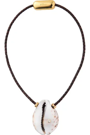 Eliou Recife Gold-Plated Shell And Leather Necklace