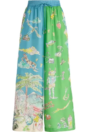 ALÉMAIS Daria Silk Wide-Leg Pants