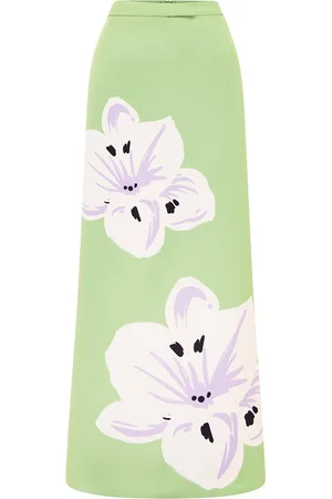 LEO LIN Clementine Floral-Print Maxi Skirt