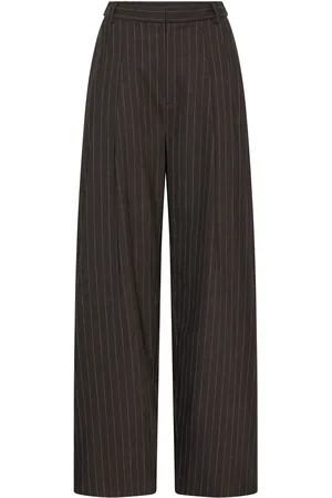 St Agni Pinstriped Wool Suiting Tapered Pants