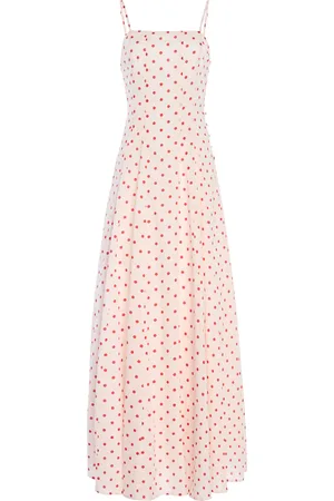 POSSE Paloma Polka-Dot Cotton Maxi Dress