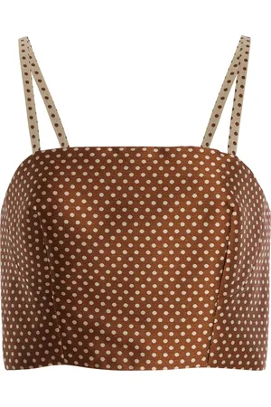 Rosie Assoulin Halfway There Cropped Satin Top