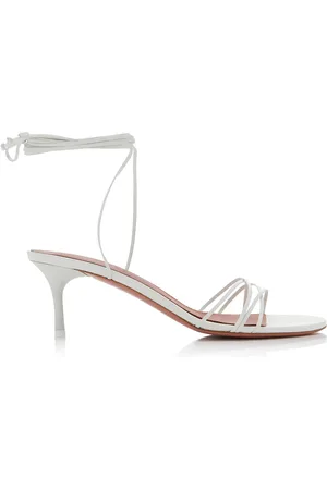 Amina Muaddi Lori Lace-Up Leather Sandals