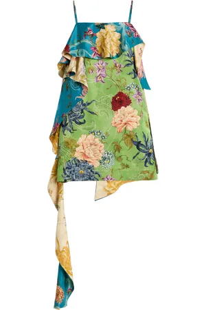 ALÉMAIS Avery Spliced Satin Mini Dress