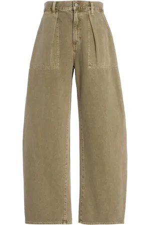 AGOLDE Sefton Cotton Curved-Leg Pants