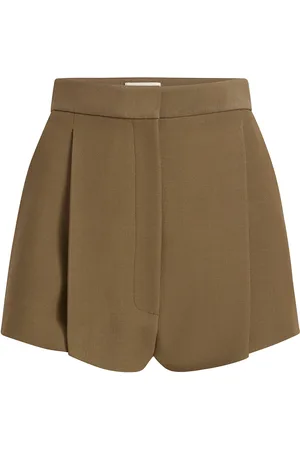 Khaite Calman Pleated Woven Shorts