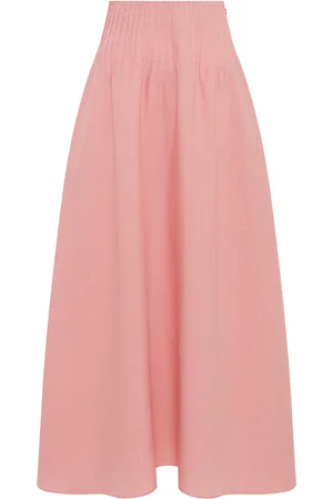 GABRIELA HEARST Penelope Linen Midi Skirt