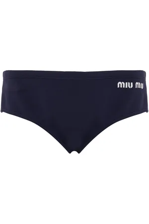 Miu Miu Logo-Knit Nylon Panties