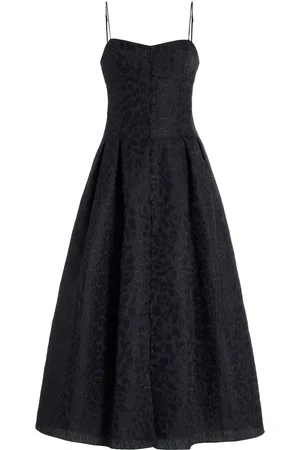 ADAM LIPPES Rickie Leopard-Jacquard Midi Dress