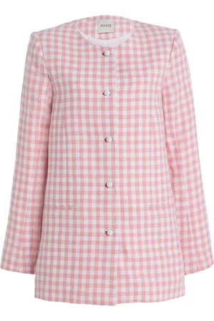 POSSE Exclusive Riviera Rio Checked Linen Jacket