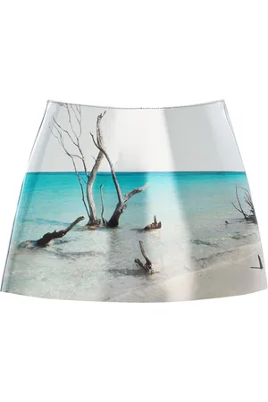 Prada Printed Leather Mini Skirt