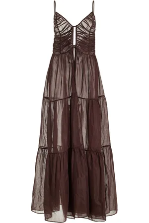 More Noir Maeve Cotton-Silk Voile Dress