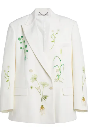 Stella McCartney Embroidered Stretch-Wool Double-Breasted Jacket