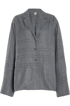 Totême Monogram Flannel PJ Top