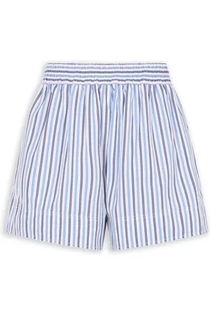 Paco rabanne Striped Side-Slit Shorts