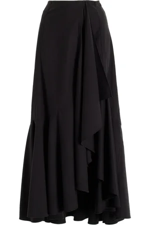 ULLA JOHNSON Sabina Cotton-Blend Midi Skirt