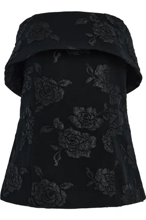 ROTATE Strapless Jacquard Top