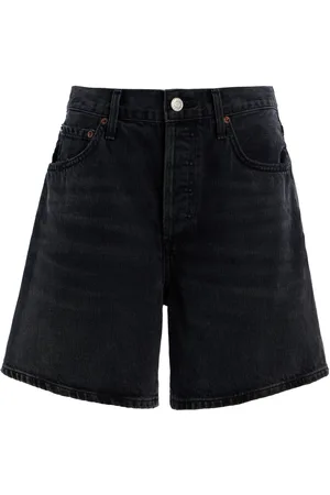 AGOLDE Dame Frayed Denim Shorts