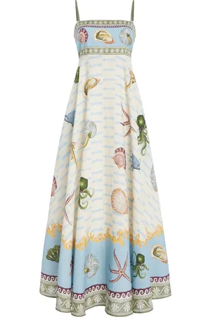 ALÉMAIS Bath House Linen Midi Dress