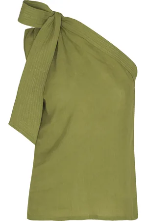 Andres Otalora De Lejos Asymmetric Linen Top